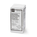 Medline Non-Woven Non-Sterile, Rayon/Poly Gauze Sponge, 4 x 4, 4-Ply (10 Packs of 200)