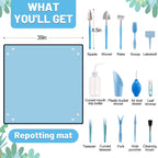ANPHSIN 20pcs Small Gardening Tools Gifts for Women Beginners, Blue