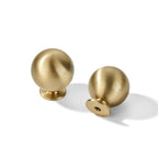 khtumeware 15-Pack 100% Solid Brass Cabinet Knobs, Round Ball Gold Knobs for Dresser Drawer, 1.1-Inch Diameter,Sphere Cabinet Pulls, Brushed Brass Finish