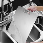 Titanium Cutting Boards - 100% Pure Titanium Cutting Boards for Kitchen - Cutting Edge Hygiene & Durability, Dishwasher Safe Ideal, Perfect for Various Cooking Tasks (14 x 10 in)