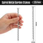 Nuenen 225 Pack 6 Inch Spiral Metal Landscape Spikes Artificial Turf Stakes Galvanized Grass Nails Heavy Duty Landscape Edging Anchoring Spikes for Artificial Turf Weed Barriers Paver Carpentry Tent