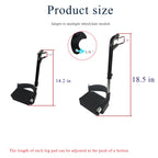 (1Pair) Wheelchair Replacement Footrests,Wheelchair Replacement Parts,Wheelchair Swivel Footrests for Standard Wheelchairs,Black