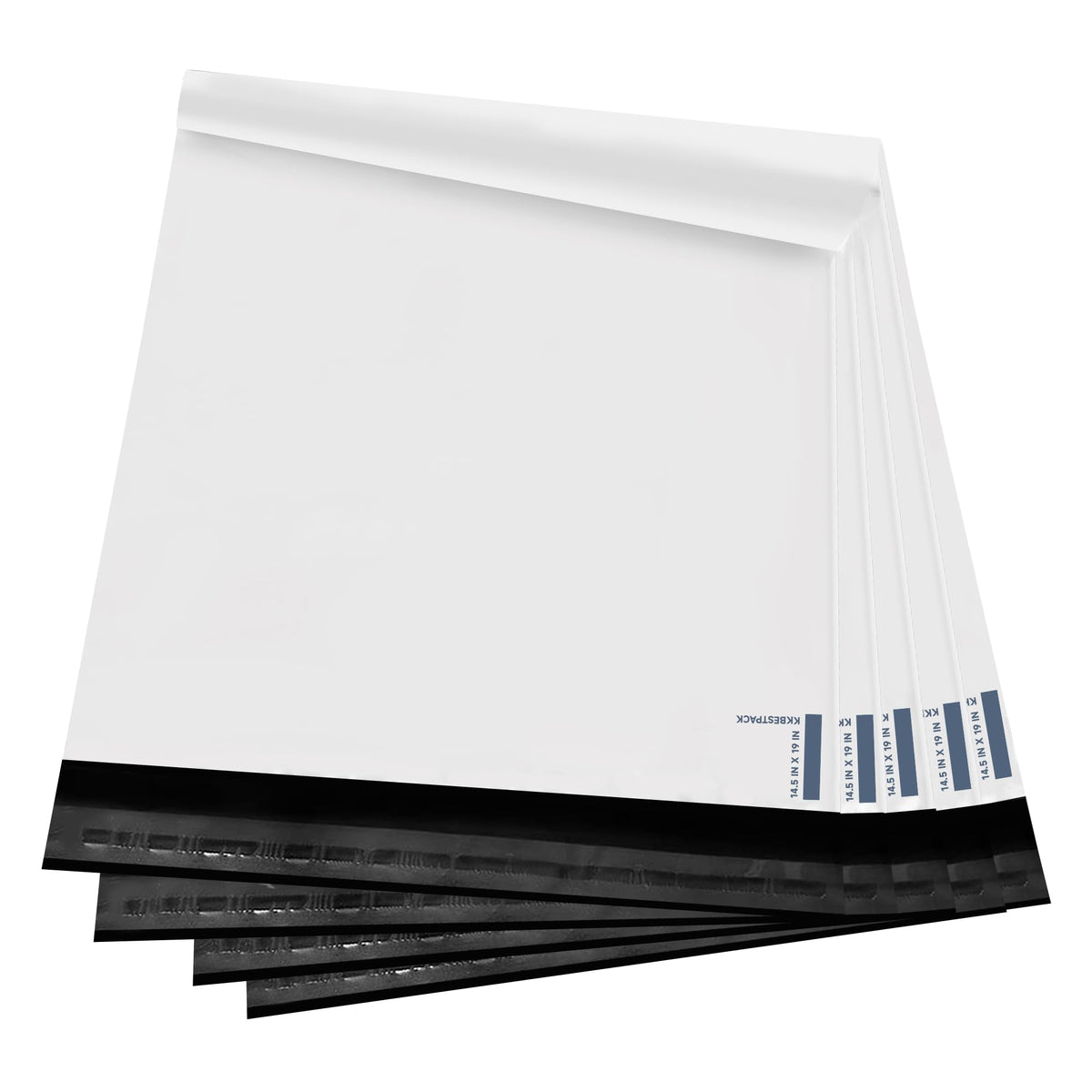 KKBESTPACK White Poly Mailers 14.5x19 in, Shipping Bags, 100 Pcs