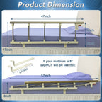 Bed Rails for Elderly Adults Seniors Assist Bar Bed Side Railing (Longer)
