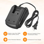 24VBAT Series Batteries Fast Charger Compatible with Sun Joe+Snow Joe 24V Lithium-Ion Battery Charger for 24VCHRG-QC iON+ Quick Charge Dock for iBAT24 Series Batteries