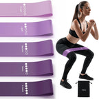 Resistance Bands for Working Out, Elastic Exercise Workout Bands for Women and Men, 5 Set of Stretch Bands for Booty Legs, Pilates Flexbands