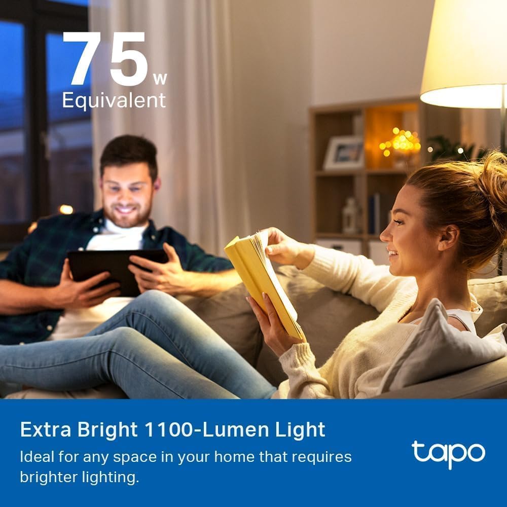 Tapo Multicolor Dimmable Smart Light Bulbs, L535E(4-Pack), A19 E26, 1100LM