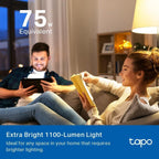 Tapo Multicolor Dimmable Smart Light Bulbs, L535E(4-Pack), A19 E26, 1100LM
