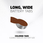 Energizer Hearing Aid Batteries Size 312, Brown Tab, 24 Pack