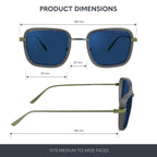 GUNNAR Sunglasses - Fallout Vault 33 Olive Sun Lens - Blue Light Blocking For Outdoor Screen Viewing