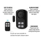 HENDUN Outdoor Door Alarm with Remote Keypad, Waterproof IP67,Inground Pool Safety Alarm,Gate Open Sensor, 140 dB Super Loud, Prying Door Entrance Alert (1 Pack)
