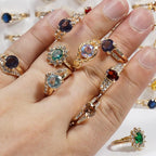 50PCS Fashion Wholesale Lots,Bulk Rings Colorful Rhinestone Ring