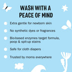 Molly's Suds Baby Liquid Laundry Detergent | Removes Formula, Poop & Spit-Up Stains | Extra Gentle for Infants, Babies, Toddlers (Fragrance Free, 100 Loads)