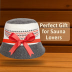 SHSH trade group Ukrainian Wool Sauna Hat Embroidered Ornament Vyshyvanka Ukraine Banya Bucket Sauna Hat for Women and Men Finnish Banya Cap