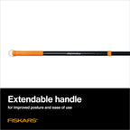Fiskars 40"-60" Extendable Rotary Tiller Cultivator for Garden & Lawn Care