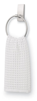 Command Hand Towel Holder Satin Nickel with Water Resistant Command Strips, Rust Resistant Bathroom Organizer, Holds up to 5 lbs