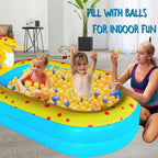 Inflatable Swimming Pool for Kids with Sprinkler, 67x41x32in Family Size Backyard Summer Water Play