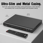 MEGATEK Region-Free DVD Player for TV with HDMI, USB & 1080p Upscaling