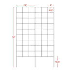 2-Panel Folding Garden Trellis - Maximize Your Garden Space, Durable Powder Coated Steel Frame, Easy-to-Use Design, Perfect for Climbing Vines, Vegetables, Beans, Tomato, Cucumber, 35x58"
