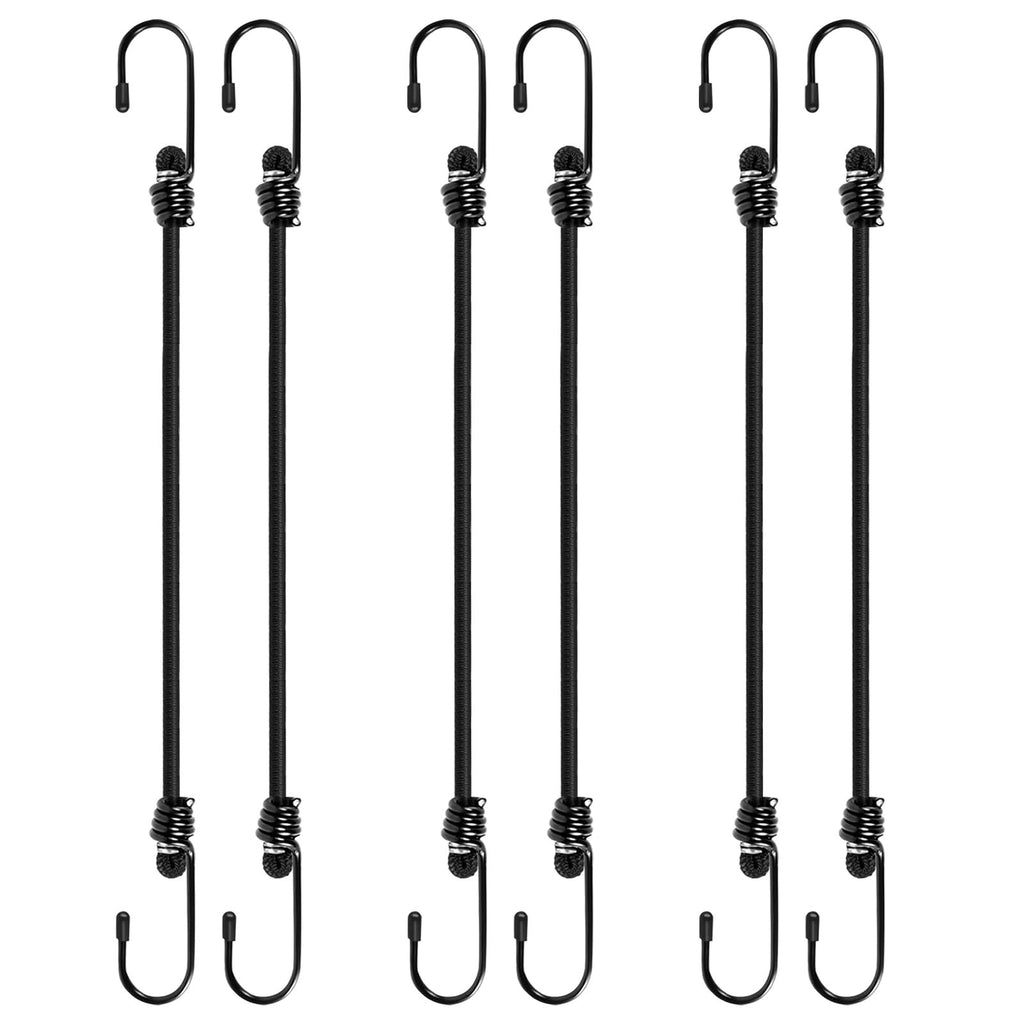 Bungee Cords with Hooks 6 Pack Bungee Cord Includes 36 inches for Bundling Items, Fixing Tarps, Tents, and Carrying Luggage