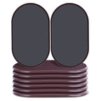 Reusable Large Furniture Sliders for Carpet, Furniture Movers Sliders, Carpet Movers Oval Heavy Duty Sofa Bed Table Desk Movers for Carpet –Quickly and Easily Move Any Item, Brown (8 Pack)