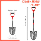 HANTOP Sharp Sawtooth Blade Round Garden Shovel Spade for Digging