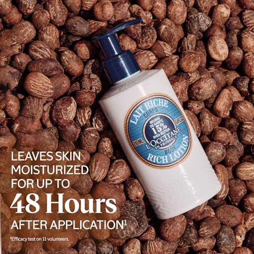 L'OCCITANE Moisturizing 15% Shea Butter Body Rich Lotion: Nourish and Comfort, Protect From Dryness, Sensitive-Skin and Family Friendly