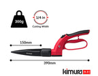 Kimura® Pro Grass Shears - Premium Lawn Shears with 360° Rotating Head, Japanese SK5 Steel Blades, Lightweight, Ergonomic TPR Coated Handles, Garden Shears for Edging and Trimming - 15" Grass Clippers