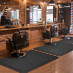 Barber Salon Chair mats for Hairstylist Standing Anti Fatigue 3'x4' Barber Shop Salon Floor Mat - Black Square Hair Floor Mat 1/2" Thick, Hair Cutting Hairdressing Equipment