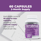 Balance ONE Biofilm Disruptor – Proteolytic Enzymes & Defense Supplement with Serrapeptase & Nattokinase – Systemic & Digestive Support – 60 Capsules, 2 Month Supply – for Women & Men – SerraDefend