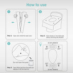 TRIPTIPS Toilet Seat Covers Disposable Travel Pack 60 count｜Faster use-Sticker free｜Waterproof｜XL Disposable Toilet Seat Cover for Adults and Kids, Individually for Public Restroom/Airplane (60pcs)