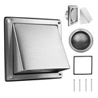 FRESH SPEED 4 Inch Dryer Vent Cover Outside Stainless Steel Wall Vent with Removable Cover and Insect Screen Mesh