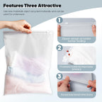 14x18 Inch Clothes Packaging Bags for Shipping, 50Pcs 2 Gallon Frosted Zipper Clothing Packaging Bags for small business, Clear Apparel Bag for Winter clothes, blankets, backpack | No Vent Holes