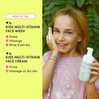 Evereden Kids Happy Face Duo (Melon Juice) - Multi-Vitamin Face Wash & Face Cream Set - Clean & Vegan Skin Care for Kids 3+ - Moisturizing, Nourishing, & Protective Skin Care Set