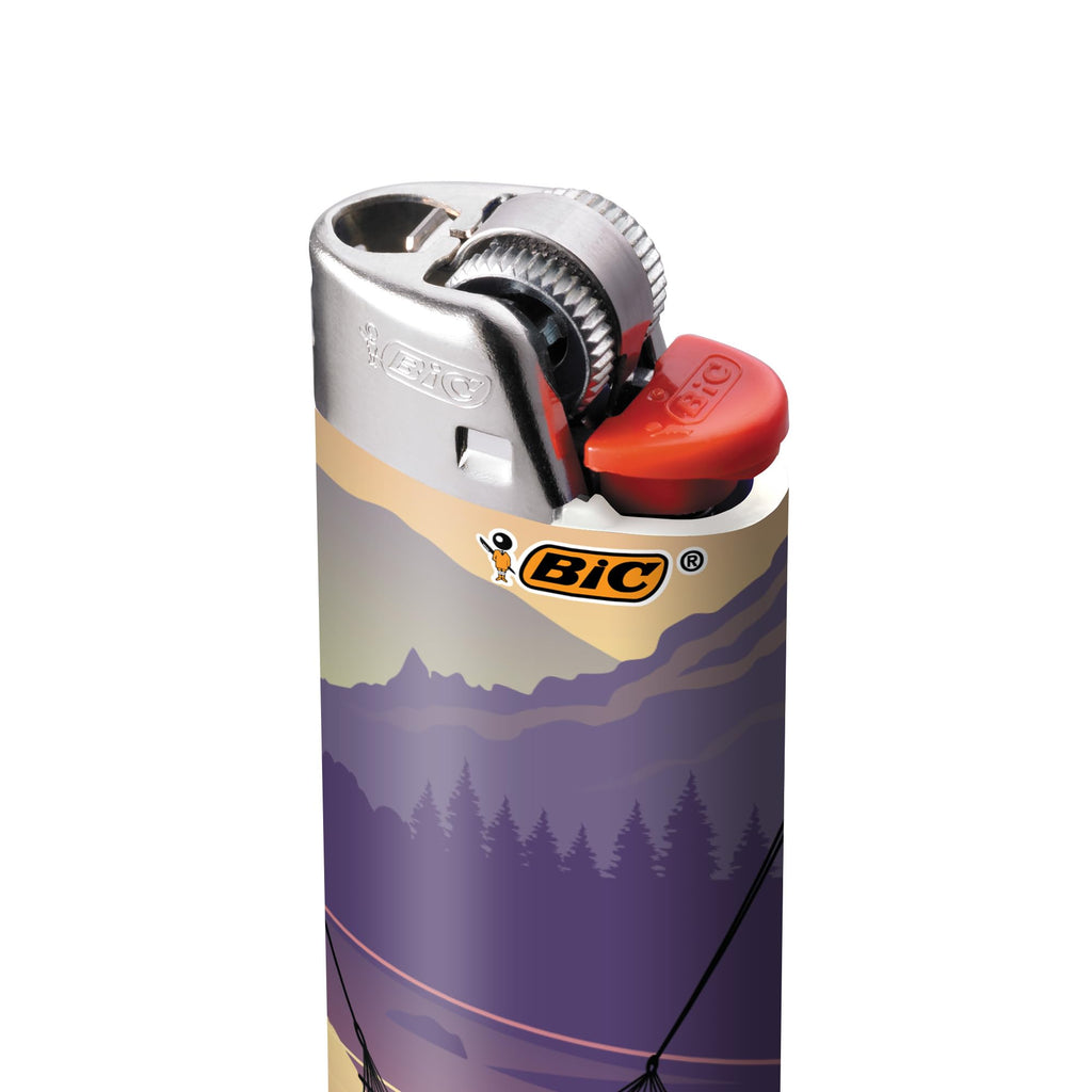 BIC Maxi Pocket Lighter, Special Edition Vacation Collection, Assorted Unique Lighter Designs, 8 Count Pack of Lighters