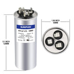 SUREPHON 45+5 uF 45/5 MFD ±5% 370V/440VAC Dual Run Start Capacitor CBB65B Works for AC Unit Fan Motor Start or Heat Pump or Condenser Straight Cool