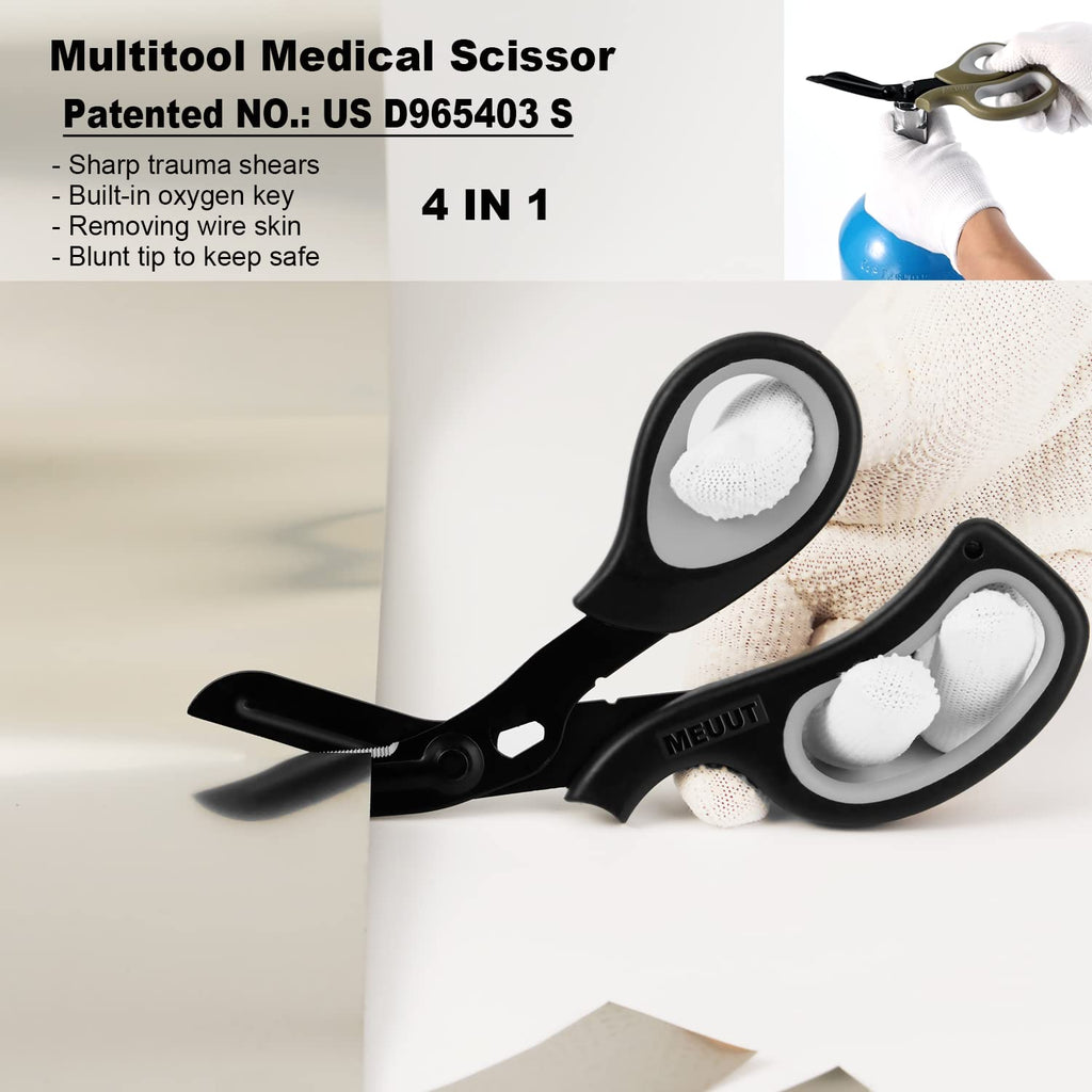 MEUUT Trauma Shears 2-Pack Medical Scissors Ambidextrous for Nurses EMT