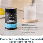 Ancient Nutrition Multivitamin for Men, Men's Fermented Multivitamin with Methylated Vitamin A, C, D, E, K, Zinc & Magnesium, Immune Support, Vegan, 60 Ct