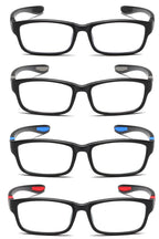 JOON-joon Reading Glasses Men 4 Pairs Ultra Light TR90 Sports Style Blue Light Blocking Readers+2.0