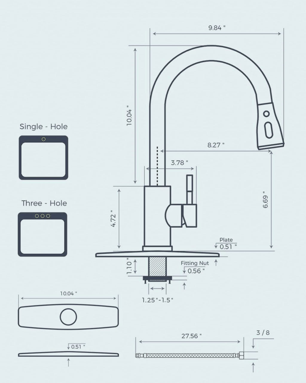 FORIOUS Kitchen Faucets with Pull Down Sprayer, Chrome, High Arc Single Handle Classic Stainless Steel Sink Faucet Pull Out for Farmhouse Camper Laundry Rv Bar
