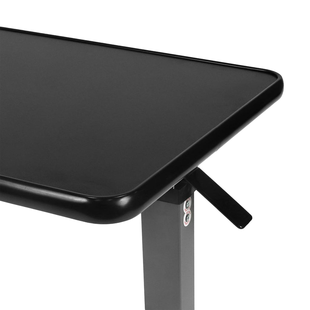 Vaunn Medical Pneumatic Adjustable Overbed Bedside Table with Wheels (Hospital and Home Use)