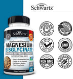 Magnesium Bisglycinate Chelated Supplement - High Absorption Magnesium Glycinate Supplement for Women and Men - Sleep, Muscle, Bone & Joint Support - Non-GMO, Non-Laxative Chelate - 180 Capsules