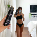 b.tan Violet Self Tanner Mousse Bundle | Love At First Tan - Best, 1 Hour Express Sunless Tanning Foam, Cancels Orange Tones, Dark Bronzing Glow, No Fake Tan Smell, Face & Body, 6.7 Fl Oz, Pack of 2