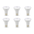 Amazon Basics PAR20 LED Light Bulb, 50W Equivalent, 7W Energy Efficient, E26 Standard Base, Warm White 3000K, Dimmable, 10,000 Hour Lifetime, 6-Pack