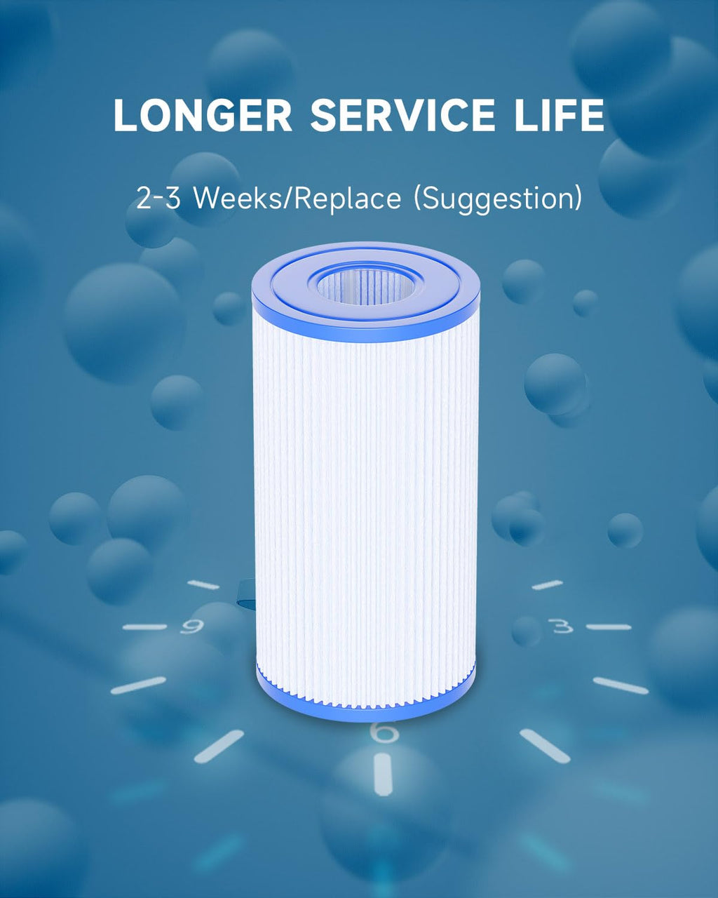 AQUALTRA Pool Filters Type A or C Compatible with 29000E/59900E, Easy Set Pool Filters, 8" x 4 1/4" Above Ground Pool Filters 4 Pack