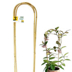 Jollybower Natural U-Hoops Bamboo Plants Trellis 3Ft, Garden Trellis U-Shape for Climbing Plants, Garden Arch Trelli Support for Potted Plants, Vines, Ivy Climbing Plants, Flowers-3 Pack