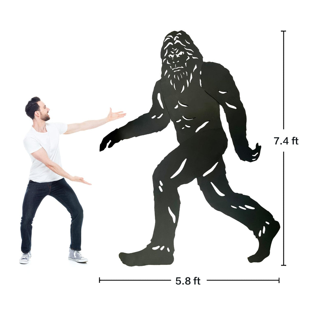SRDJXY 7.4ft Bigfoot Outdoor Decor Metal Big Foot Sasquatch Gifts for Men Women Dad Bigfoot Silhouette Statues for Garden, Outside, Yard Art, Patio, Yard Display, Forests, Lawn Decorations
