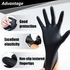PROMEDIX P Nitrile Disposable Gloves,4mil-100 Count,Gloves Disposable Latex Free,Powder Free for Cooking,Household,Food safe (Large, Pack of 2)