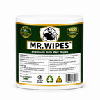 MR. WIPES Premium Bulk Wet Wipes – 1800 Count per Roll (4 Rolls), Gym & Fitness Equipment, Commercial Use, 8" x 6" Sheet, Value Series 25 GSM