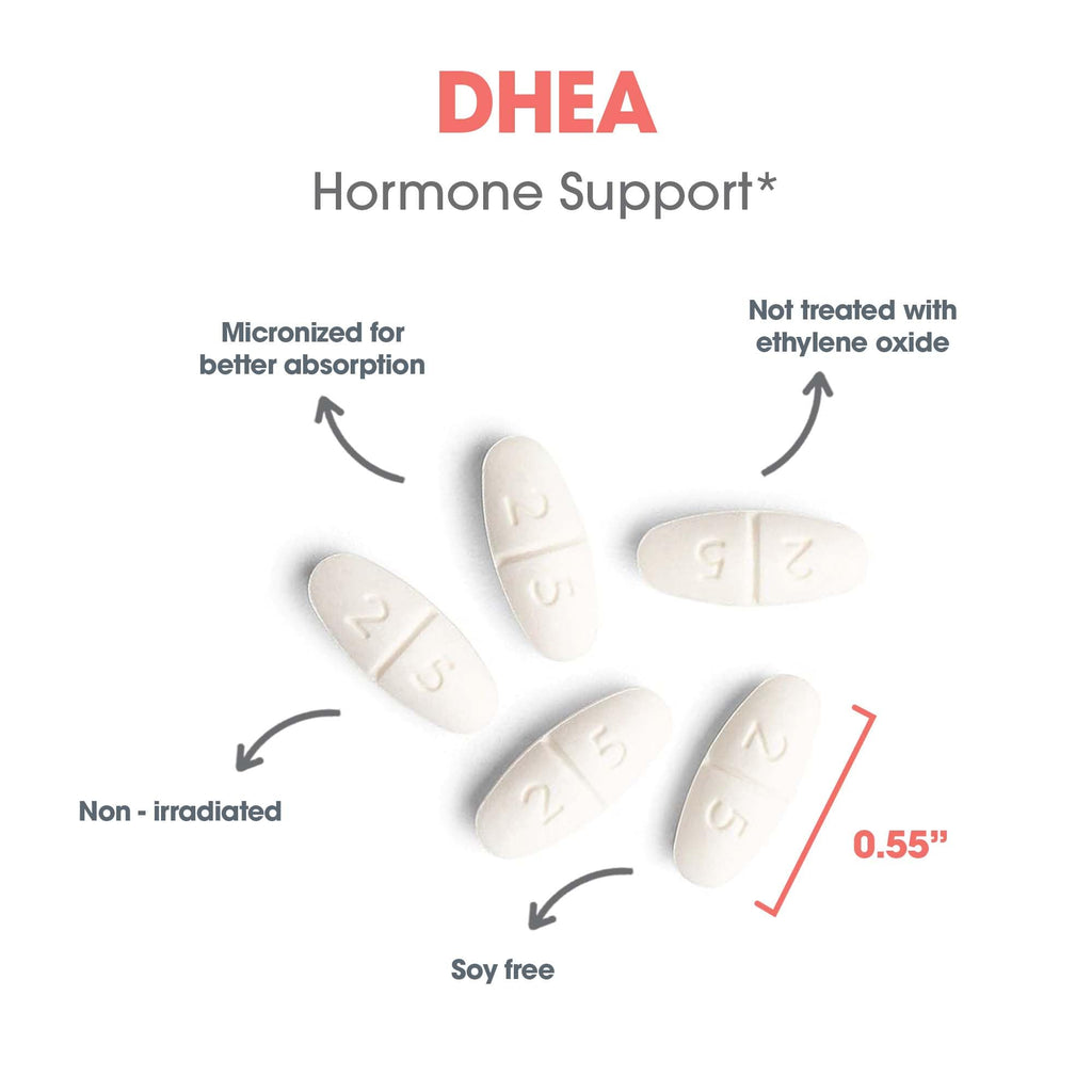Allergy Research Group ARG DHEA 25 Micronized Lipid Matrix - Supports Hormone Balance & Brain Function - Delivers 25 mg DHEA - Micronized & Plant Sourced - Hypoallergenic - 60 Servings - 60 Capsules